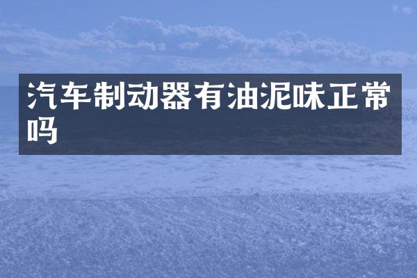 汽车制动器有油泥味正常吗