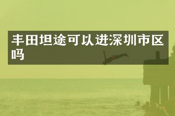 丰田坦途可以进深圳市区吗