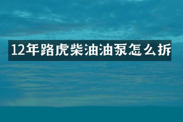 12年路虎柴油油泵怎么拆