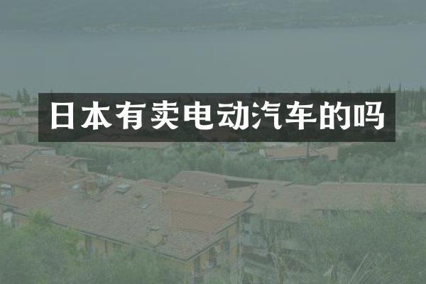 日本有卖电动汽车的吗