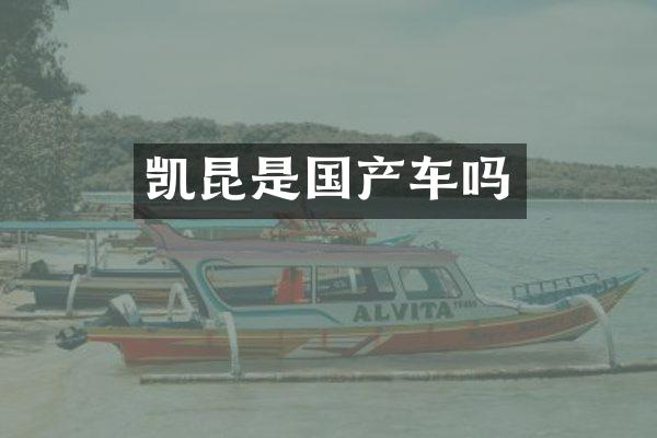 凯昆是国产车吗