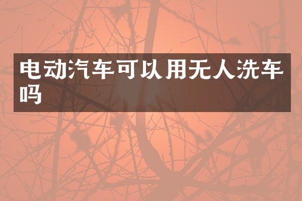 电动汽车可以用无人洗车吗