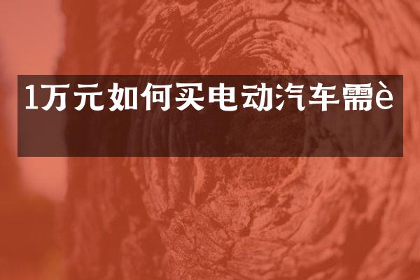 1万元如何买电动汽车需要