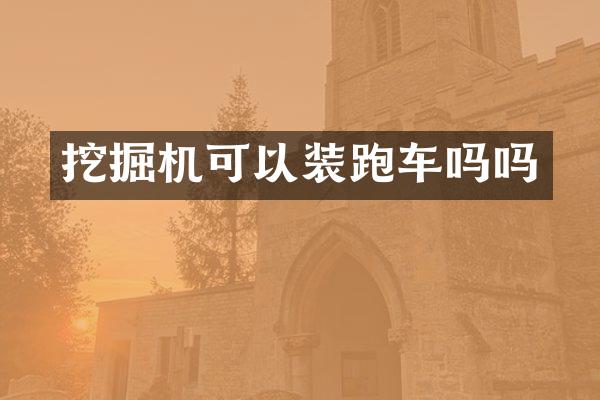 挖掘机可以装跑车吗吗