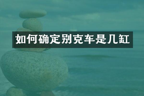 如何确定别克车是几缸