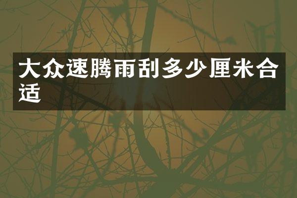 大众速腾雨刮多少厘米合适