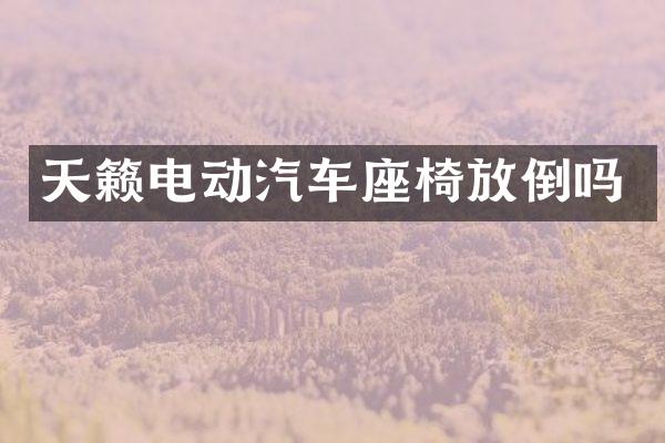 天籁电动汽车座椅放倒吗