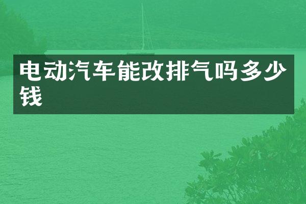 电动汽车能改排气吗多少钱