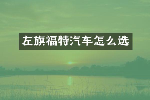 左旗福特汽车怎么选