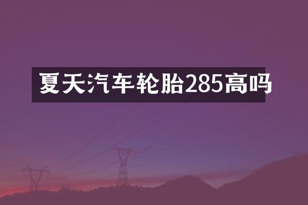 夏天汽车轮胎285高吗