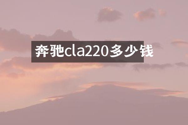 奔驰cla220多少钱