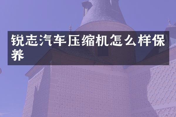 锐志汽车压缩机怎么样保养