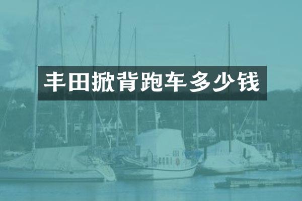 丰田掀背跑车多少钱