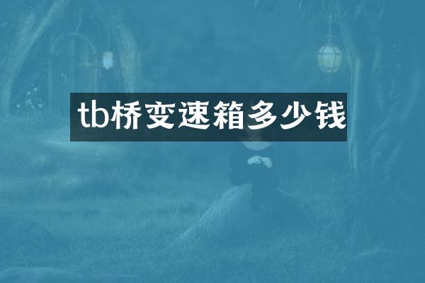 tb桥变速箱多少钱