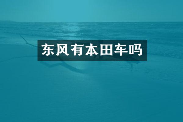 东风有本田车吗