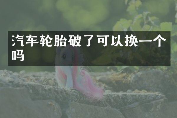 汽车轮胎破了可以换一个吗