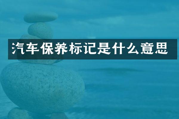 汽车保养标记是什么意思
