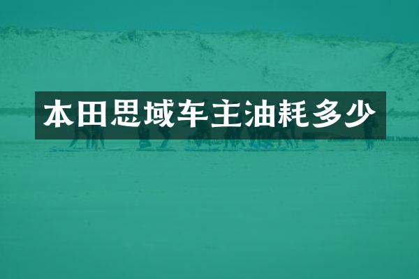本田思域车主油耗多少