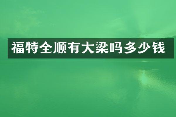 福特全顺有大梁吗多少钱