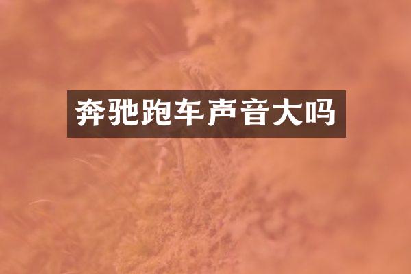 奔驰跑车声音大吗