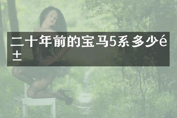 二十年前的宝马5系多少钱