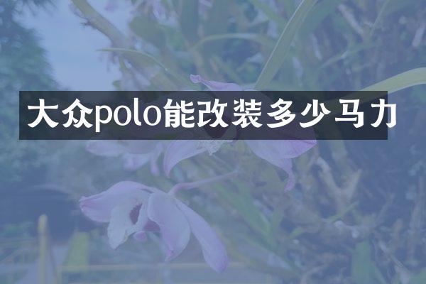 大众polo能改装多少马力
