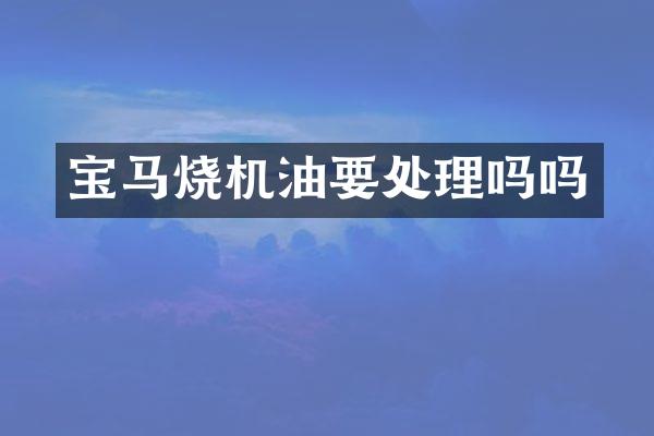 宝马烧机油要处理吗吗
