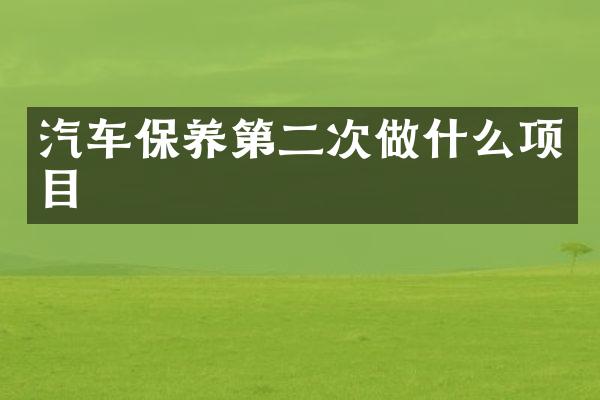 汽车保养第二次做什么项目