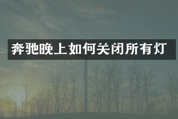 奔驰晚上如何关闭所有灯