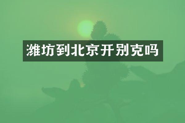 潍坊到北京开别克吗