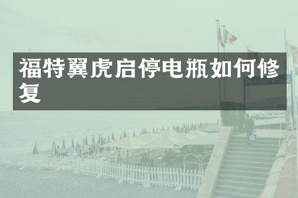 福特翼虎启停电瓶如何修复