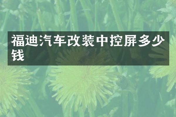 福迪汽车改装中控屏多少钱