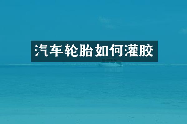 汽车轮胎如何灌胶