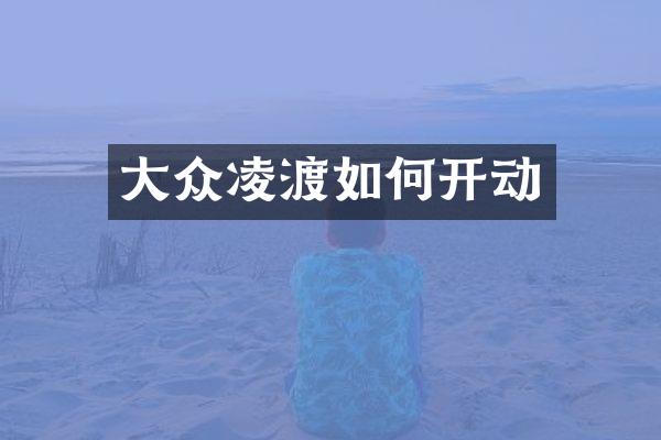 大众凌渡如何开动