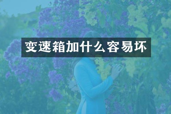 变速箱加什么容易坏