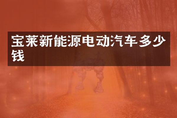 宝莱新能源电动汽车多少钱