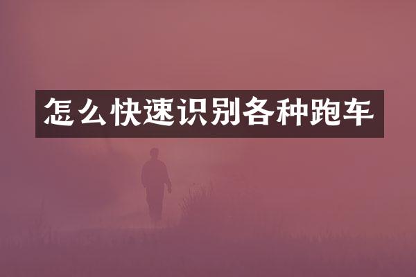 怎么快速识别各种跑车