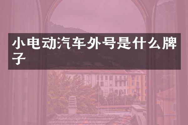 小电动汽车外号是什么牌子