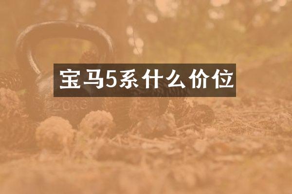 宝马5系什么价位