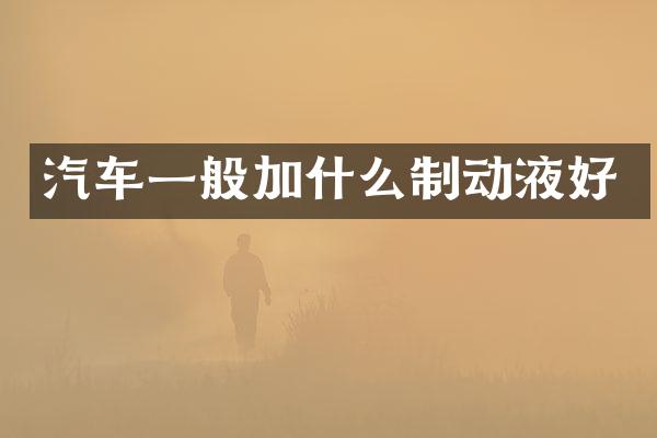 汽车一般加什么制动液好