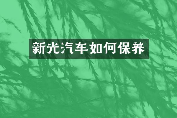 新光汽车如何保养