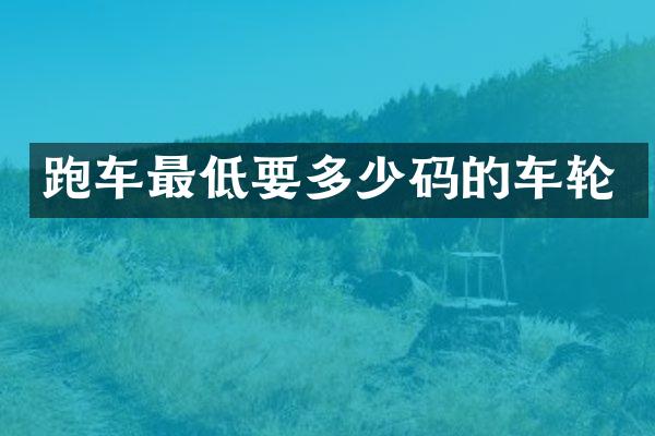 跑车最低要多少码的车轮