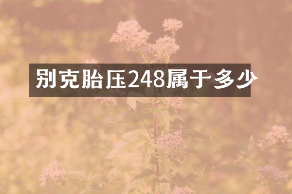 别克胎压248属于多少