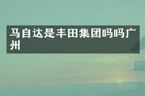 马自达是丰田集团吗吗广州