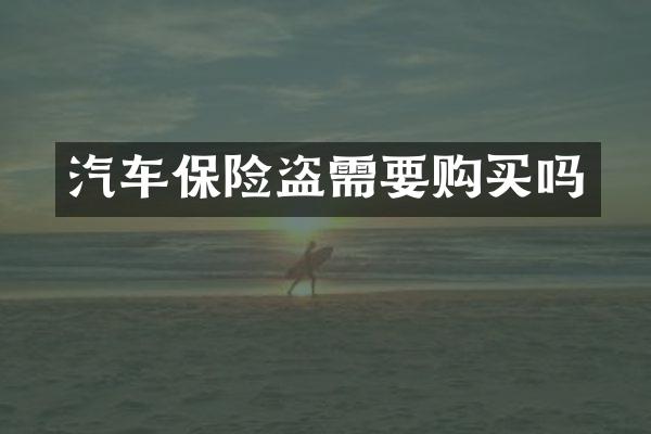 汽车保险盗需要购买吗