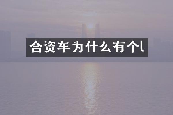 合资车为什么有个l