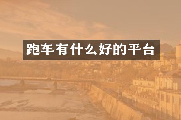 跑车有什么好的平台