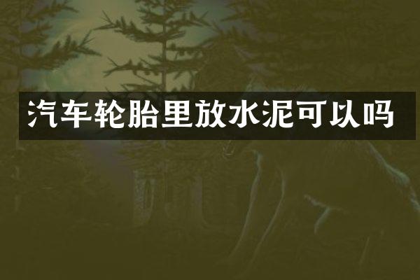 汽车轮胎里放水泥可以吗