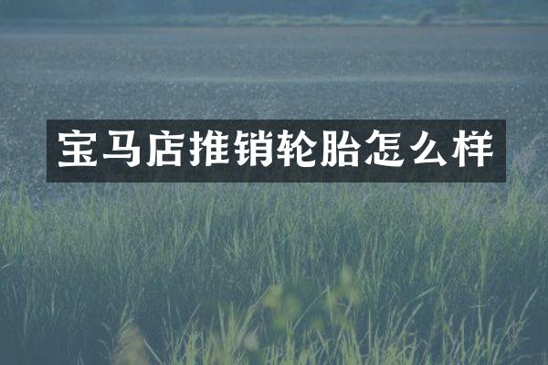 宝马店推销轮胎怎么样