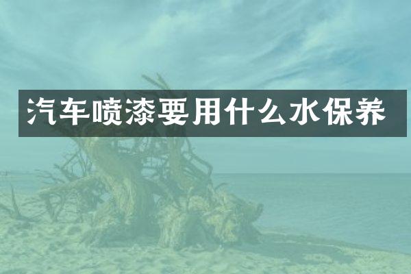 汽车喷漆要用什么水保养